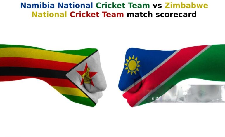 Namibia National Cricket Team vs Zimbabwe National Cricket Team match scorecard and Timeline.